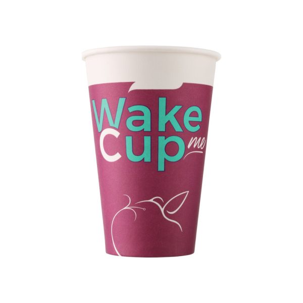 Стакан бумажный Wake Cup Me для гор. напитков, 400мл